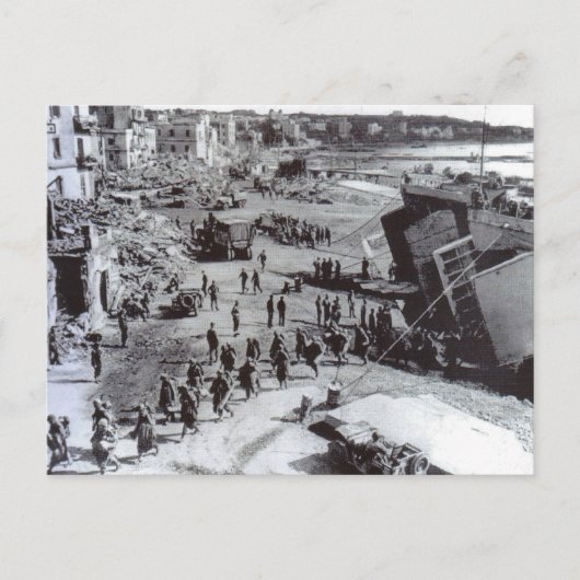 第二次世界大戦の軍隊、アンツィオ上陸 ポストカード (正面)