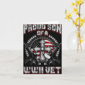 第二次世界大戦の退役軍人・WWIIのベテランの息子Tシャツ カード (黄色い花)