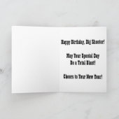 「第二次世界大戦の重砲」誕生日カード カード (内部)