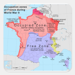 第二次世界大戦の間のフランスの職業地帯 スクエアシール