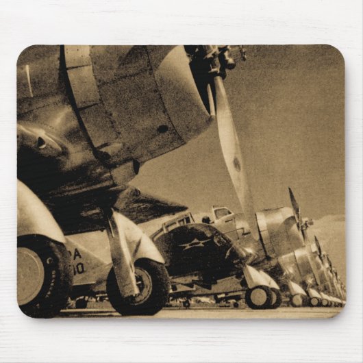 第二次世界大戦の飛行機のダグラスSBD Dauntlesses マウスパッド (正面)
