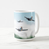 第二次世界大戦の飛行機 コーヒーマグカップ (正面右)