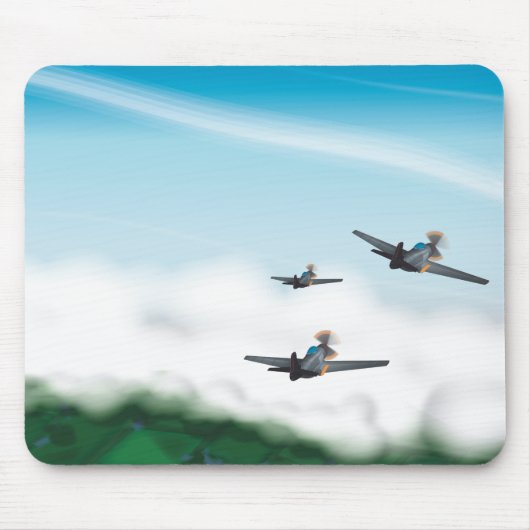 第二次世界大戦の飛行機 マウスパッド (正面)
