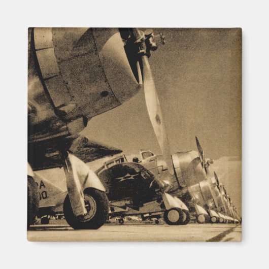 第二次世界大戦の飛行機 マグネット (正面)