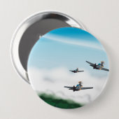 第二次世界大戦の飛行機 缶バッジ (正面&裏面)