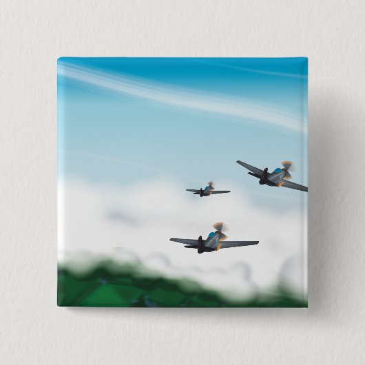 第二次世界大戦の飛行機 缶バッジ (正面)