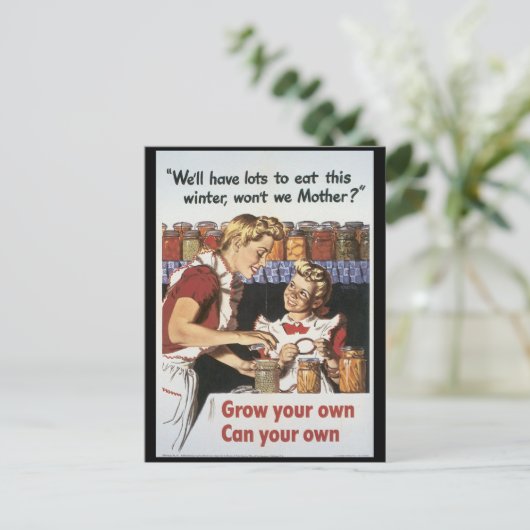 第二次世界大戦の食料を育てよう ポストカード (スタンド正面)