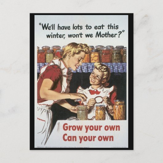 第二次世界大戦の食料を育てよう ポストカード (正面)