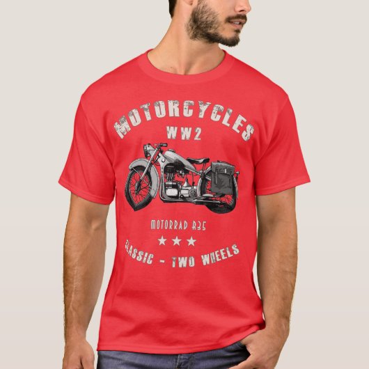 第二次世界大戦のR35レトロビンテージバイク Tシャツ (正面)