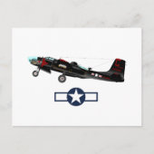 第二次世界大戦アメリカの飛行機 インビテーションポストカード (正面)