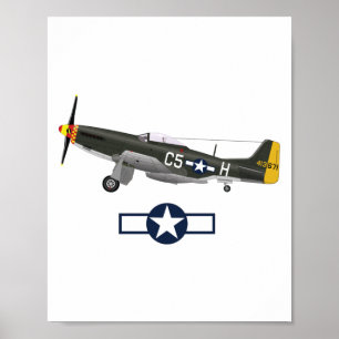 第二次世界大戦アメリカの飛行機 ポスター