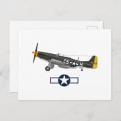 第二次世界大戦アメリカの飛行機 ポストカード (正面/裏面)