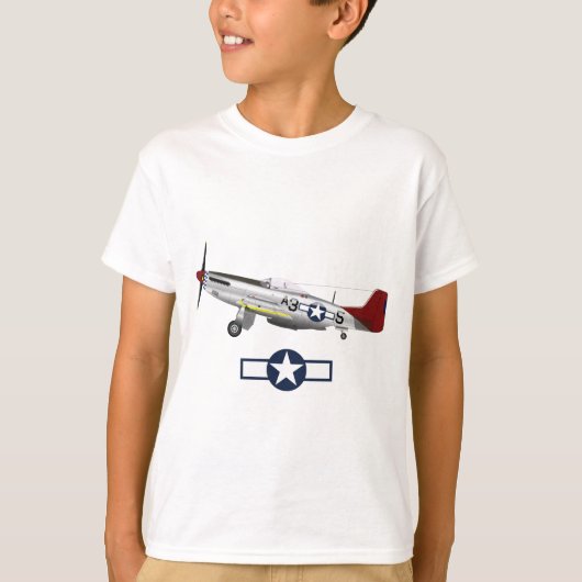 第二次世界大戦アメリカの飛行機 Tシャツ (正面)