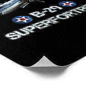 第二次世界大戦アメリカ航空機Wwii B-29スーパーフォーター ポスター (角)