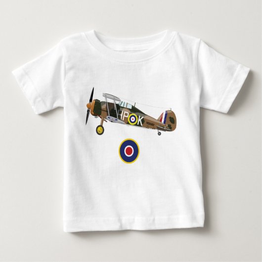 第二次世界大戦イギリスの飛行機 ベビーTシャツ (正面)