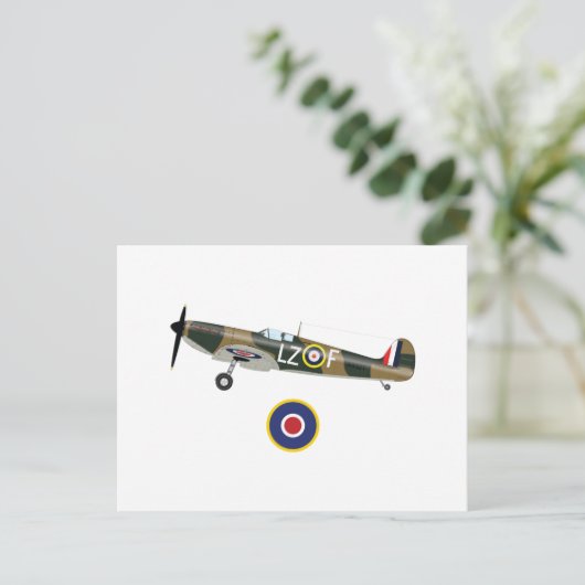 第二次世界大戦イギリスの飛行機 ポストカード (スタンド正面)