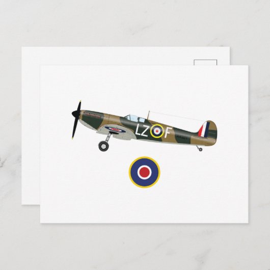 第二次世界大戦イギリスの飛行機 ポストカード (正面/裏面)
