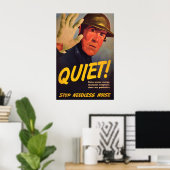 第二次世界大戦イギリス宣伝ポスター 静かに！スト ポスター (ホームオフィス)