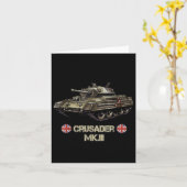 第二次世界大戦イギリス軍タンク十字軍Mk.3ギフト カード (黄色い花)