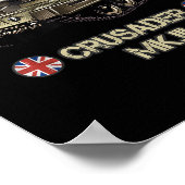 第二次世界大戦イギリス軍タンク十字軍Mk.3ギフト ポスター (角)