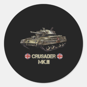 第二次世界大戦イギリス軍タンク十字軍Mk.3ギフト ラウンドシール