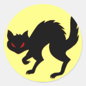 第二次世界大戦エアクラフト黒猫ステッカーアート ラウンドシール (正面)