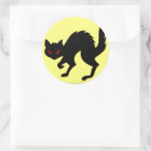 第二次世界大戦エアクラフト黒猫ステッカーアート ラウンドシール (バッグ)