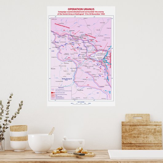 第二次世界大戦スターリングラード作戦の戦い天王星 ポスター (キッチン)