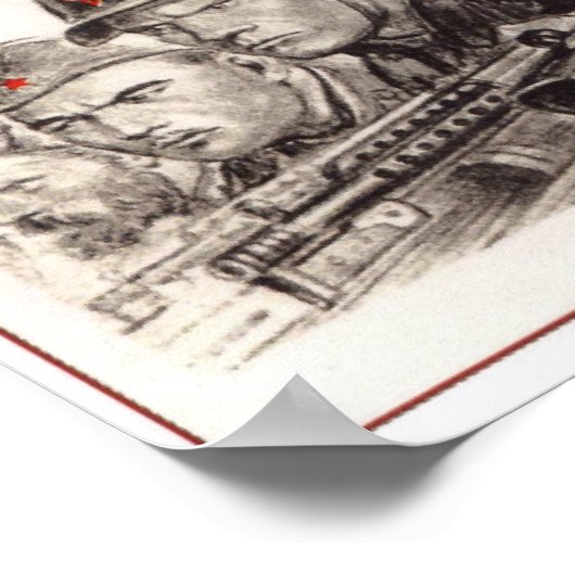 第二次世界大戦ソ連プロパガンダ1943 ポスター (角)