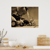 第二次世界大戦ダグラスSBDダントレス爆撃機飛行機 ポスター (キッチン)