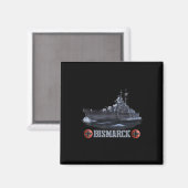 第二次世界大戦ドイツ戦艦ビスマーク マグネット (正面/裏面)