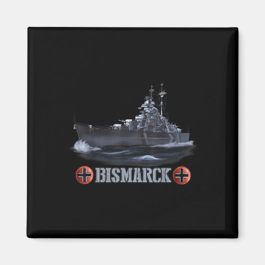 第二次世界大戦ドイツ戦艦ビスマーク マグネット (正面)