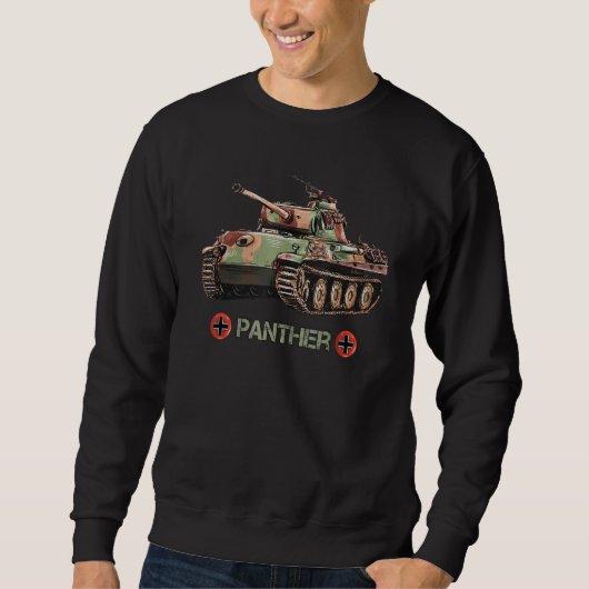 第二次世界大戦ドイツ戦車パンサーギフトティー スウェットシャツ (正面)