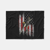 第二次世界大戦ドイツ航空機Me 262戦闘機ジェットメモリ フリースブランケット (正面(横))