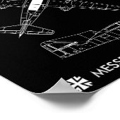 第二次世界大戦ドイツ航空機Me 262戦闘機ジェット ポスター (角)