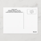 第二次世界大戦ノルマンディービーチ用品が納入される ポストカード (裏面)