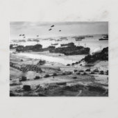 第二次世界大戦ノルマンディービーチ用品が納入される ポストカード (正面)