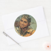 第二次世界大戦パイロット ラウンドシール (封筒)