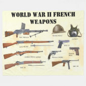第二次世界大戦フランスの兵器 フリースブランケット (正面(横))