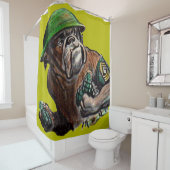 第二次世界大戦ブルドッグの兵士Sgt.ローバー シャワーカーテン (インサイチュ)