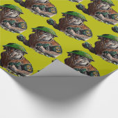 第二次世界大戦ブルドッグの兵士Sgt.ローバー ラッピングペーパー (角)