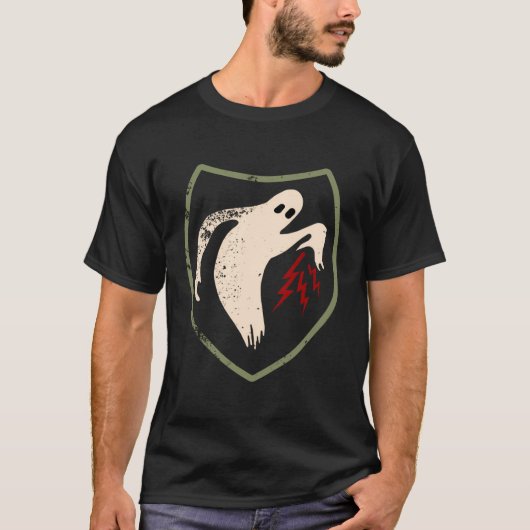 第二次世界大戦ヴィンテージ幽霊陸軍長袖シャツワールドワ Tシャツ (正面)