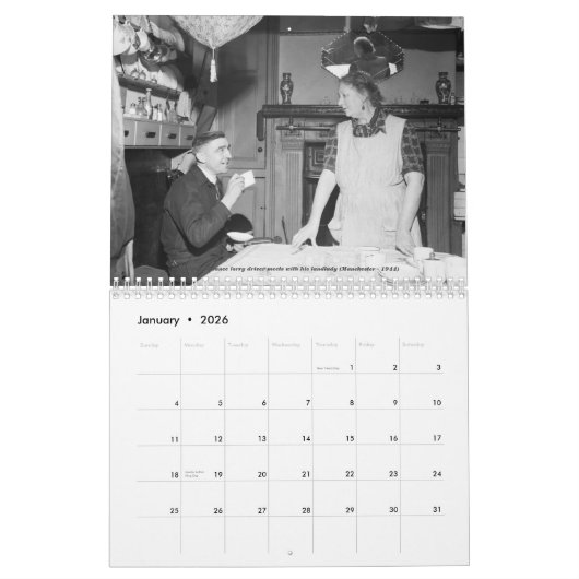 第二次世界大戦中のイギリスのホームフロント カレンダー (1月 2026)