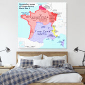 第二次世界大戦中のフランス占領地域 キャンバスプリント (インサイチュ (寝室))