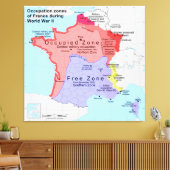 第二次世界大戦中のフランス占領地域 キャンバスプリント (インサイチュ (リビング))