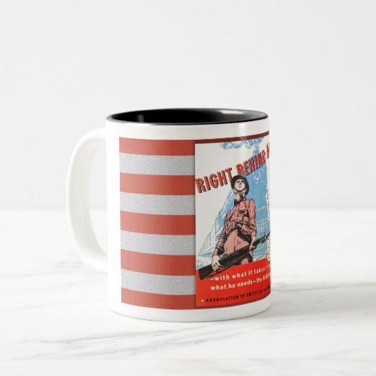 第二次世界大戦初期のポスター鉄道 ツートーンマグカップ (正面左)