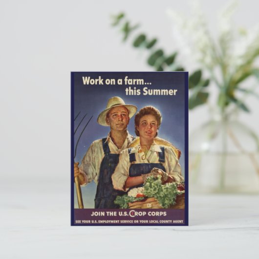 第二次世界大戦救済中の農園の保全 ポストカード (スタンド正面)