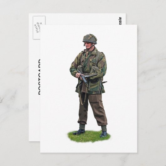 第二次世界大戦時のイギリスのパラトパー ポストカード (正面/裏面)