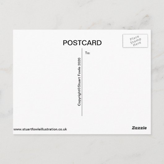 第二次世界大戦時のイギリスのパラトパー ポストカード (裏面)