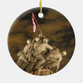 第二次世界大戦硫黄島記念のアーリントンVA セラミックオーナメント (裏面)